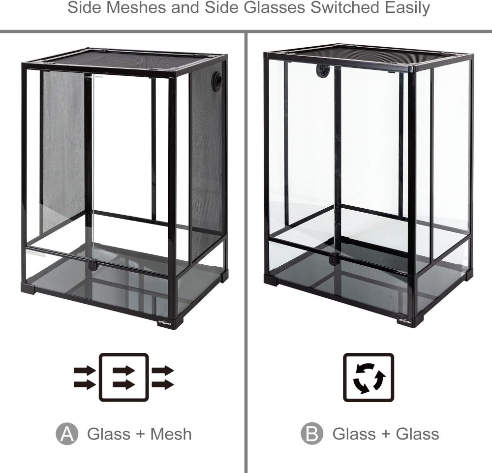 67 Gallon Tall Glass Terrarium - Glass Door Hinge 리뷰 및 가격