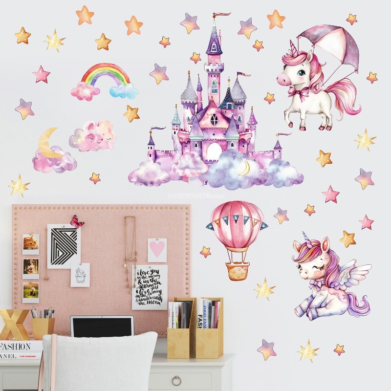 Unicorn Stars Luminous Wall St - Pvc Panel Background 리뷰 및 가격