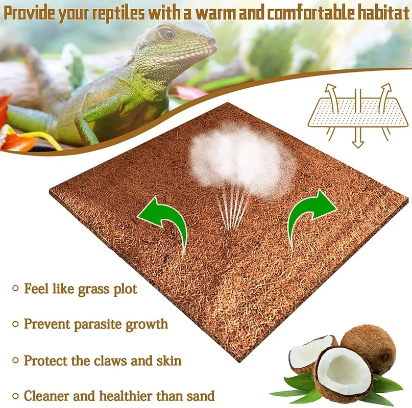 Reptile Carpet Natural Coconut - Substrate Coconut Fiber 리뷰 및 가격