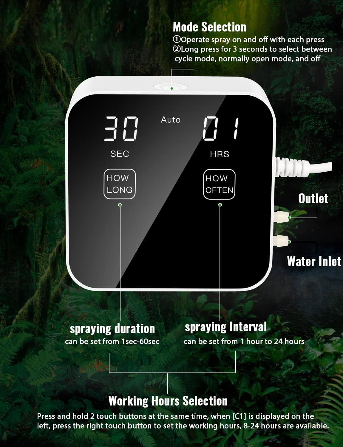 Automatic Rainforest Timing Sp - Misting Nozzle Reptile 리뷰 및 가격