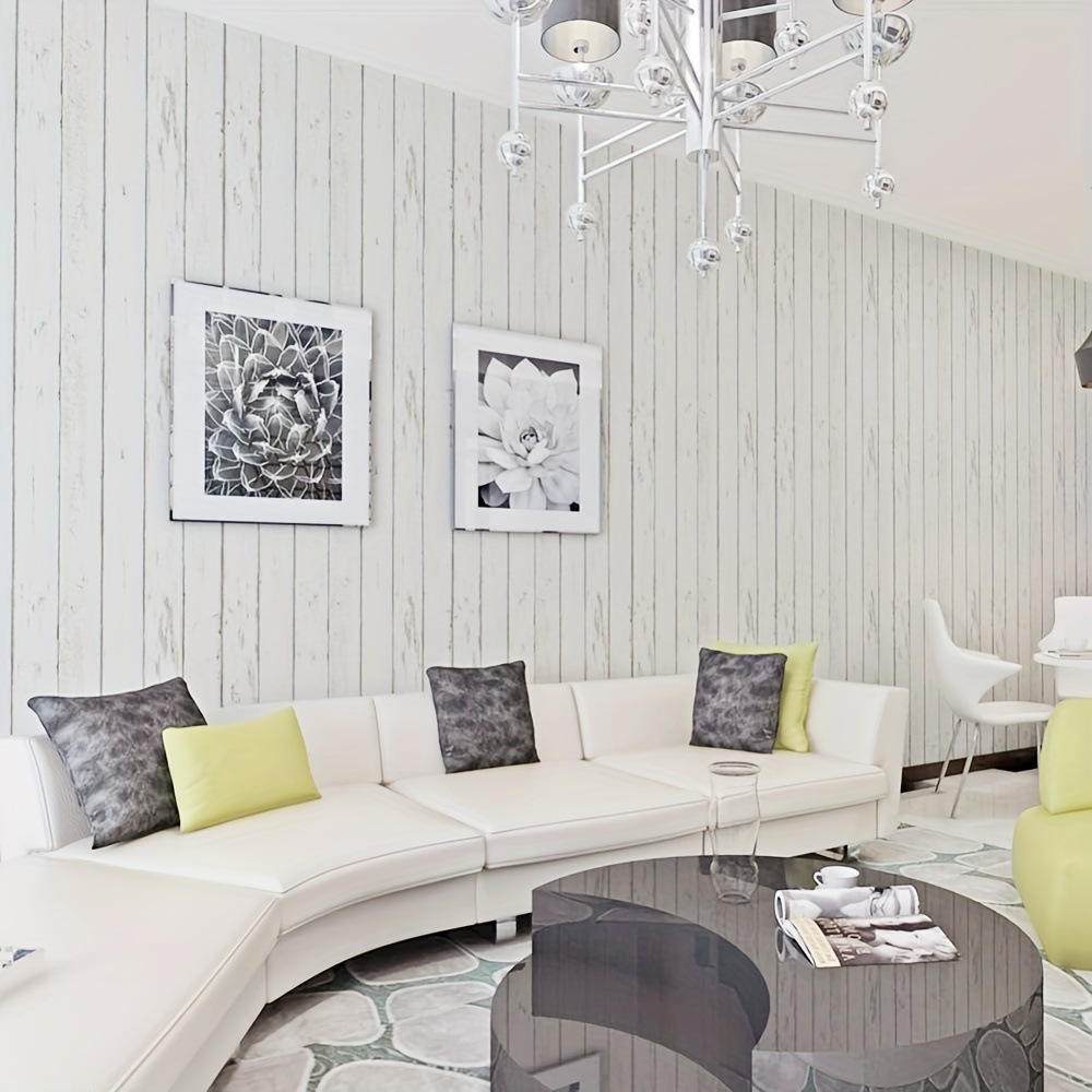 Retro White Wallpaper Wooden P - Pvc Panel Background 리뷰 및 가격