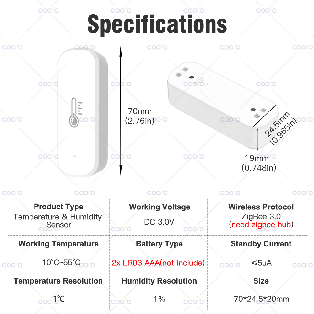 eWeLink Smart ZigBee Temperatu - Digital Hygrometer Probe 리뷰 및 가격
