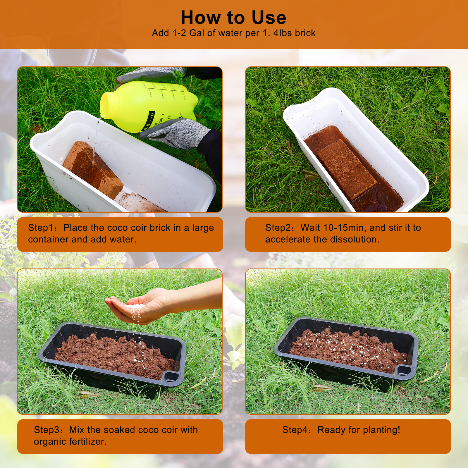 1 Pack Premium Coco Coir Brick - Substrate Coconut Fiber 리뷰 및 가격